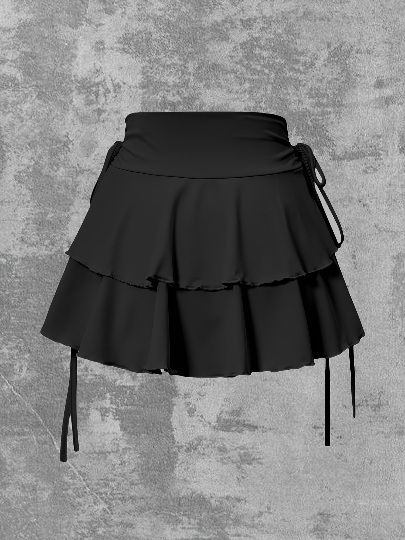 Women's Tall Short Skirt with Elastic Waist and Solid Color Spring Summer Fall Fashion