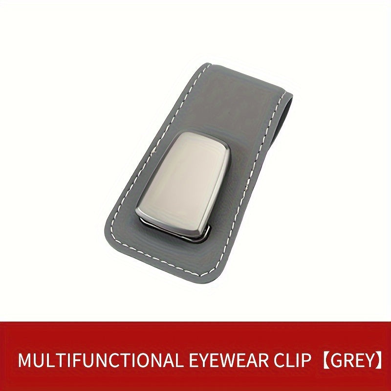 Car Sun Visor Sunglasses Holder Organizer Card Ticket Holder Black Accessory