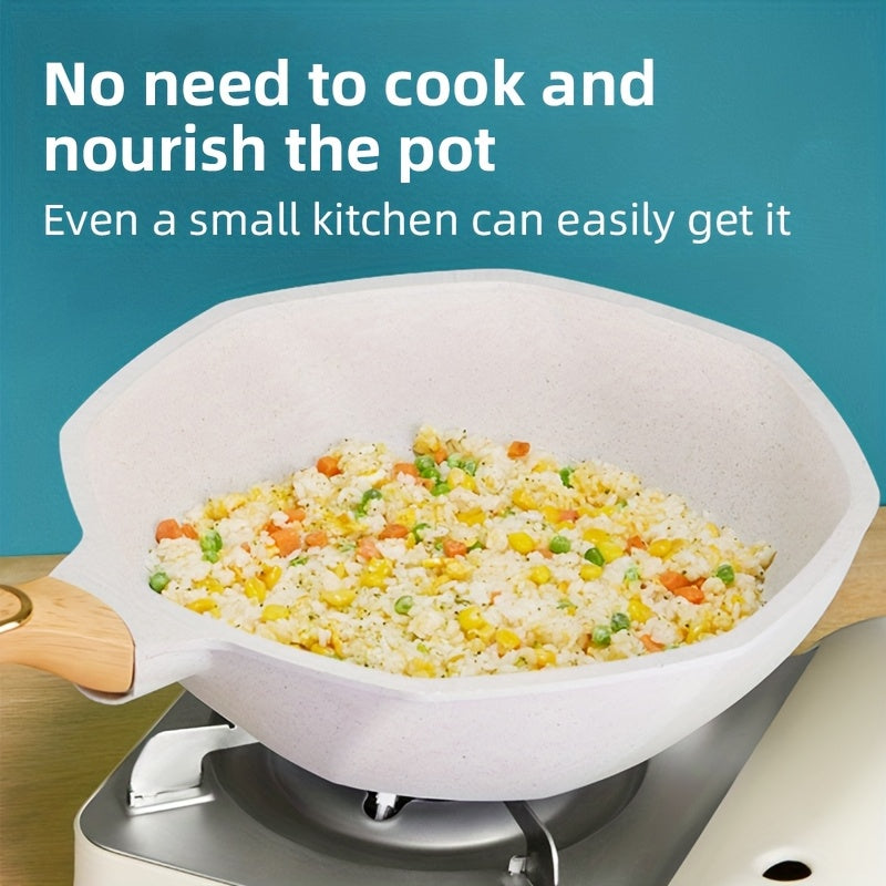 Octagonal Non-Stick Qovurilgan Qozon Tibbiy Toʻshak Induksion Gaz Plitasi Oshxona Anjomlari