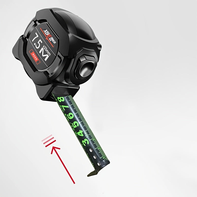 1 шт. Промышленная пластиковая самозапирающаяся флуоресцентная рулетка, доступная в длине 5,0 м / 7,5 м / 10,0 м, изготовленная из прочной углеродной стали, подходит для повседневного использования в офисе или в качестве промышленных ручных инструментов.