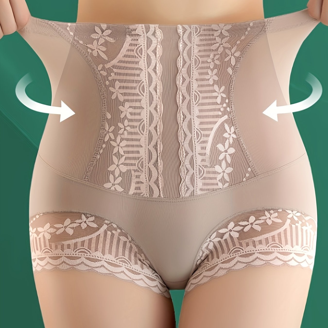 Women Seamless High Waist Lace Shapewear Panties Tummy Control Butt Lift