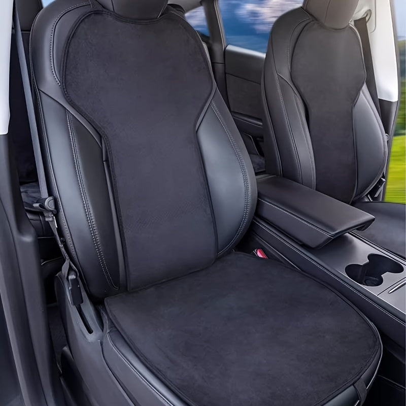 All-Season Flannel Seat Cushion Covers for Tesla Model 3 and Y Rear and Front Seats