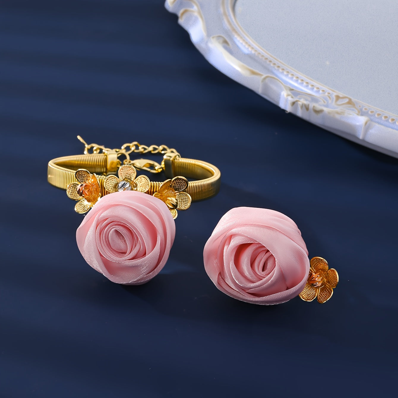 Gold-Plated Jewelry Set for Women Middle Eastern Style Wedding and Special Occasion