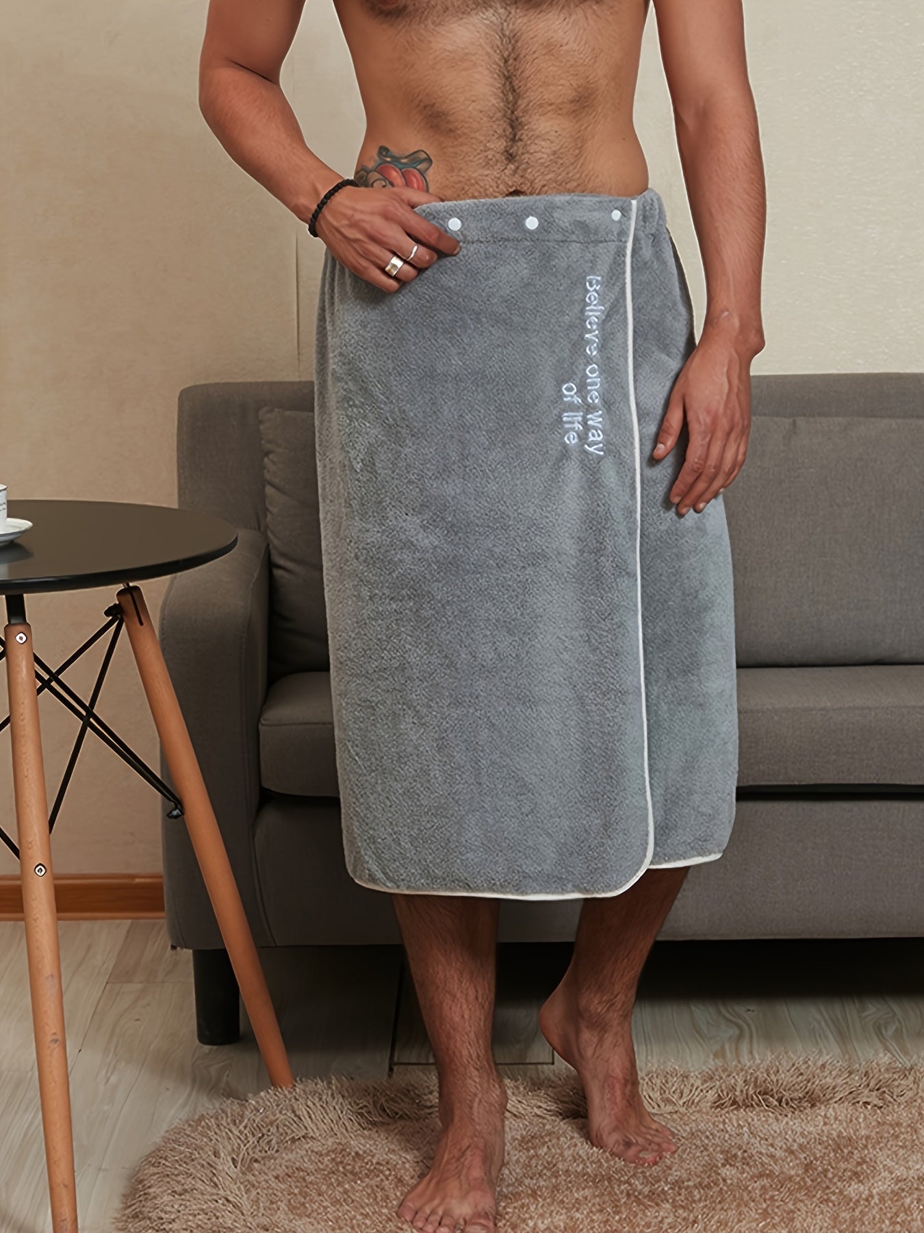 Large Absorbent Bath Skirt with Quick-Drying Material for Home Use