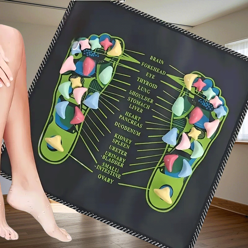 PVC materialidan tayyorlangan oyoq massaj padlari simpatik nervlarni rag'batlantiradi, taranglikni bartaraf etadi, tanani va ongni bo'shlashtiradi va chegara orti oyoqni bo'sh vaqt sog'liqni saqlash uchun eng yaxshi tanlovdir.