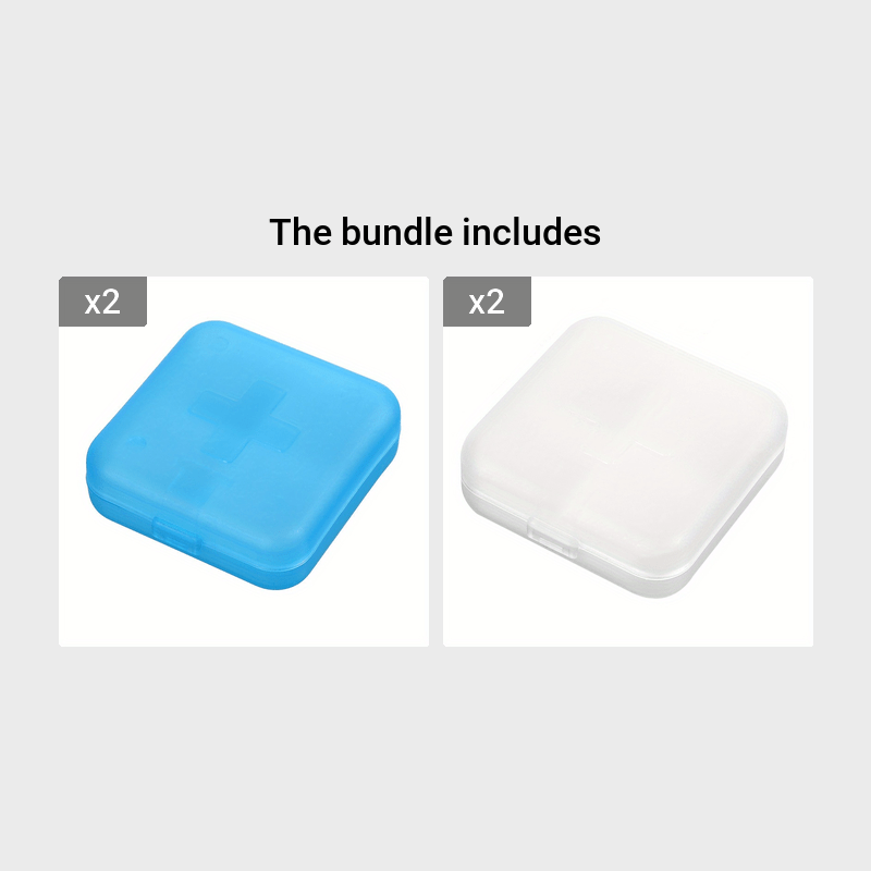 Small Portable Pill Box Four-Compartment Travel Organizer Storage Container