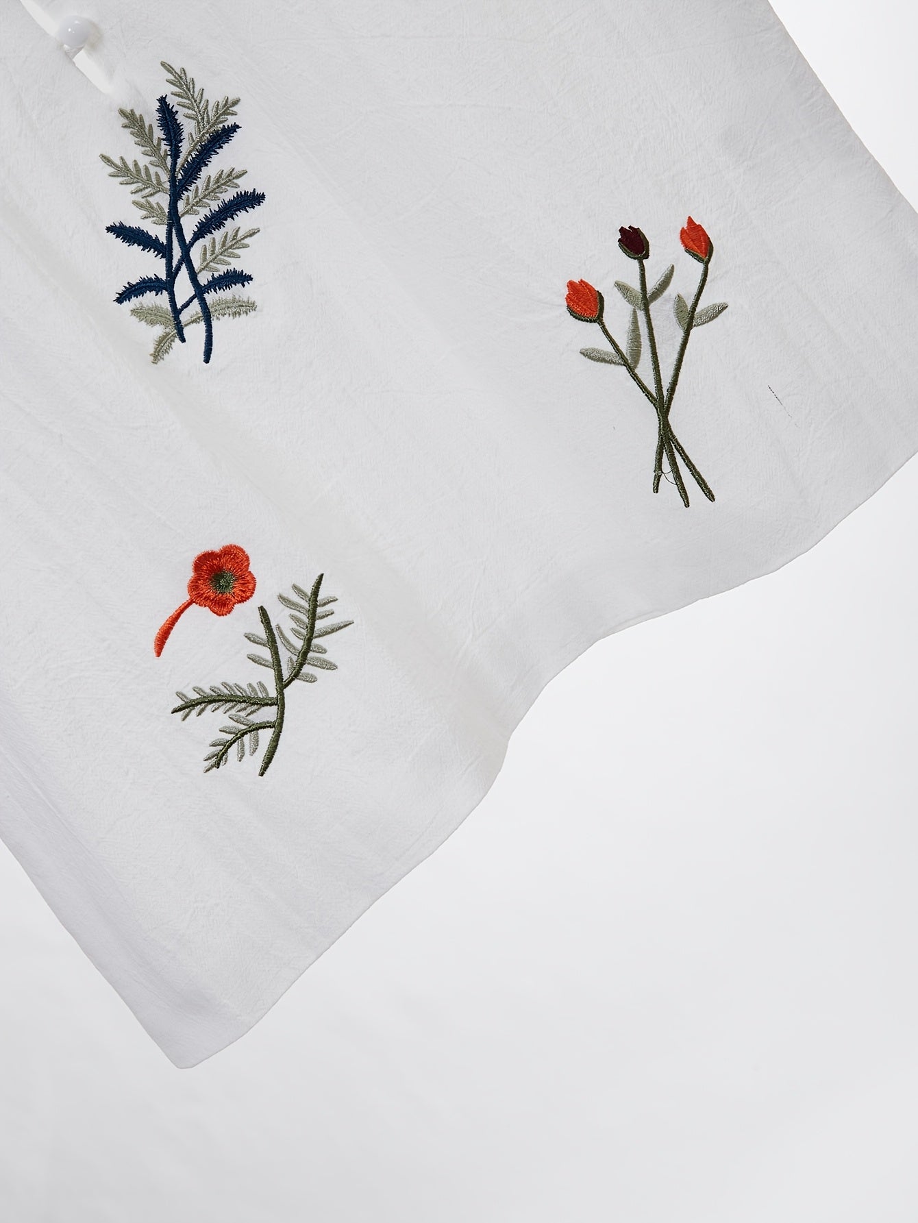 Pantalones de rayón casual con bordado para mujer, color sólido, primavera y otoño