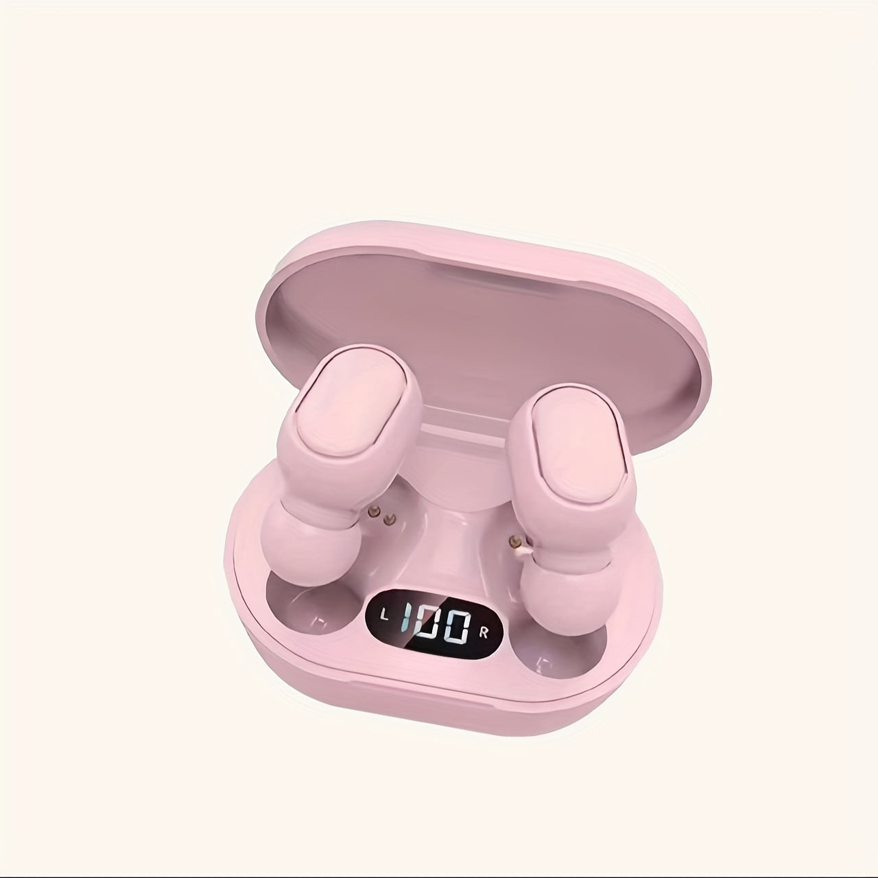 Wireless In-Ear Headphones with Button Control LED Power Display Long Battery Life Compatible with Multiple Devices