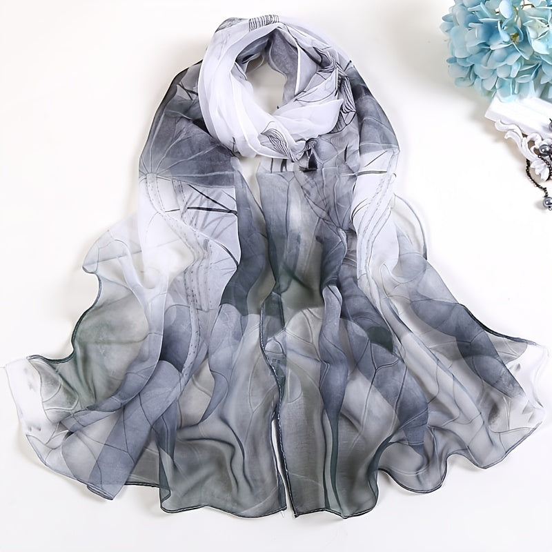 Women’s Printed Chiffon Scarf Soft Breathable Travel Shawl