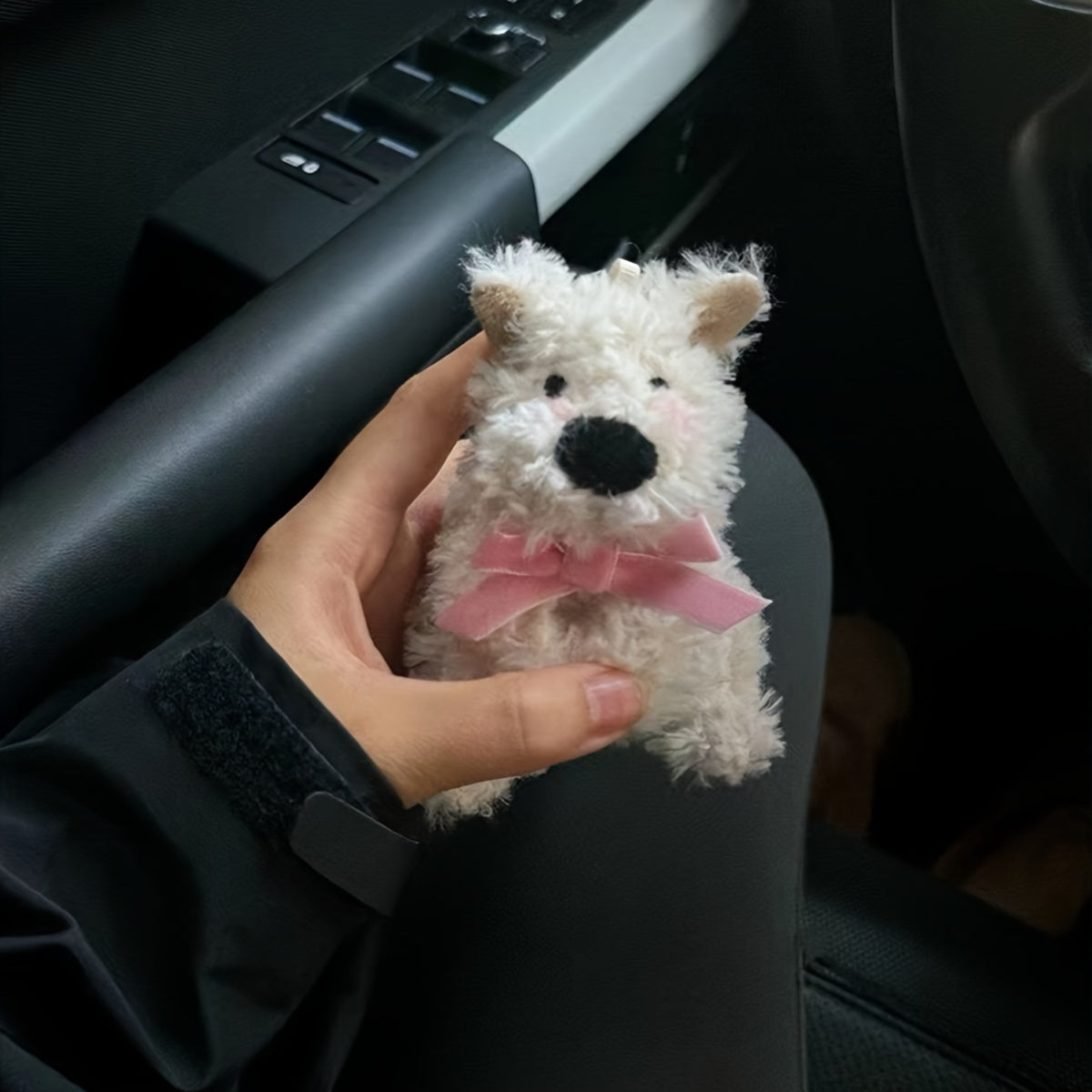 Unisex Fabric Plush Puppy Car Decor Soft Dashboard Accessories