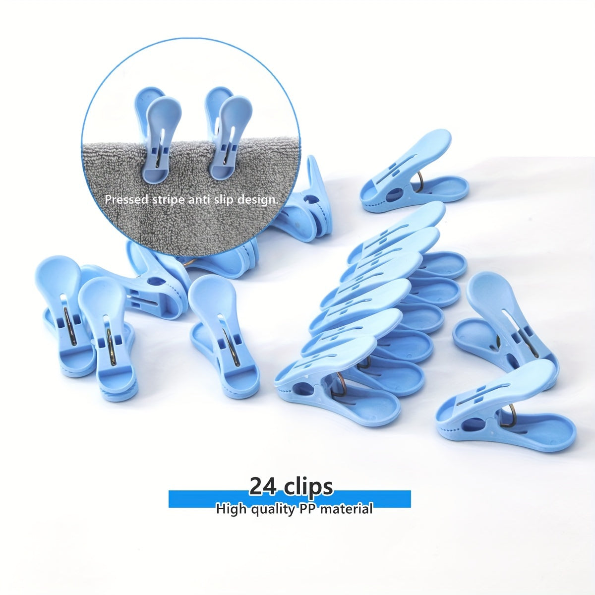 24 Pieces Windproof Clothespins Durable Clothes Socks Sheet Hangers Drying