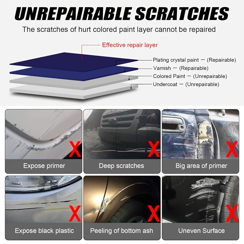 2 шт. ткань для ремонта царапин Nano для автомобилей, легкое быстрое универсальное восстановление