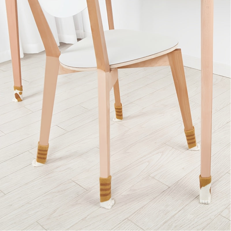 Set of 4 Non-Slip Silent Wear-Resistant Table Leg Covers and Chair Protectors