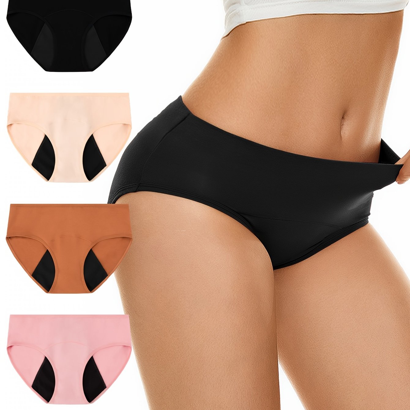 Women's Menstrual Panties Breathable Full-Coverage Anti-Leak Underwear
