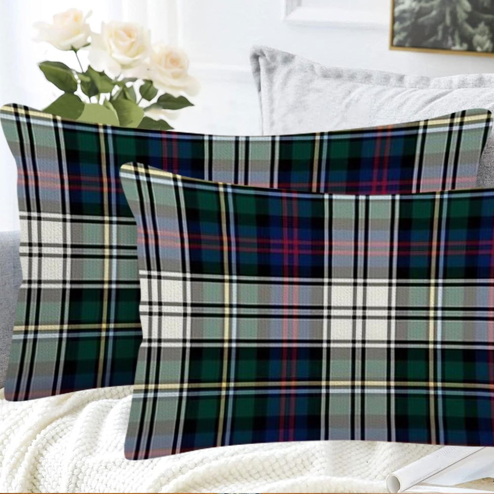 Tartan Pillow Covers Double-Sided Plush Sofa Bedroom Decor 30.48x50.8 cm