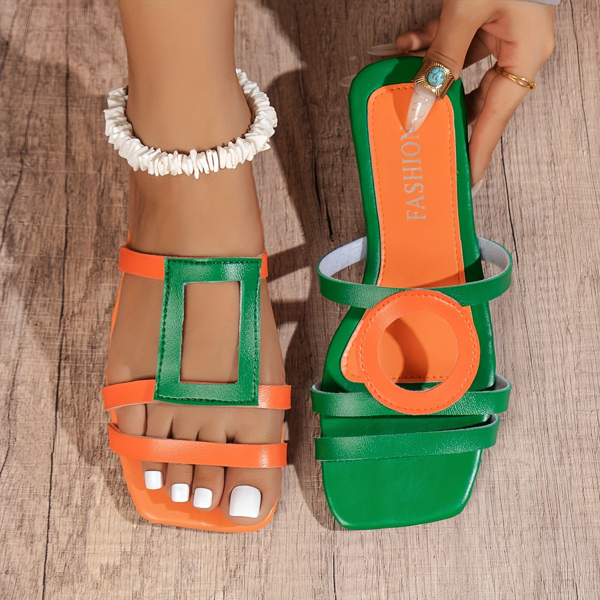 Women's Flat Sandals Casual Slip-On Open Toe Summer Footwear