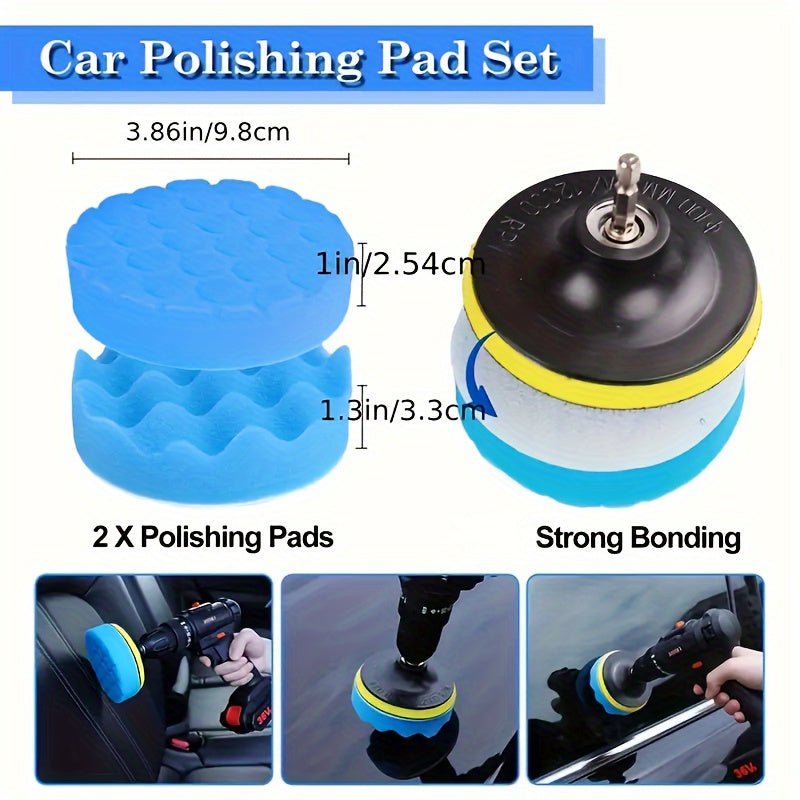 Car Polishing Sponge Pad Wool Cap Kit for Electric Drills and Polishing Machines
