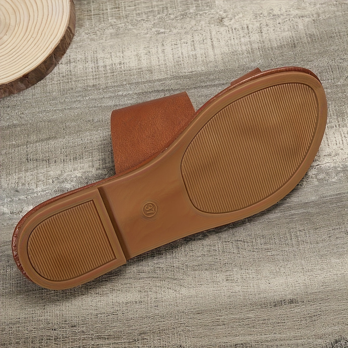 Women's Flat Sandals with Back Strap Breathable Slip-On For Casual Outdoor