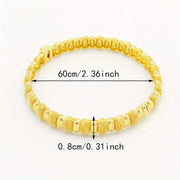 4 ta Luxe oltin qoplamali mis bilakuzuklar to'plami - Ayollar uchun zamonaviy to'plam uslubi, har kuni kiyish va sovg'alar uchun ideal