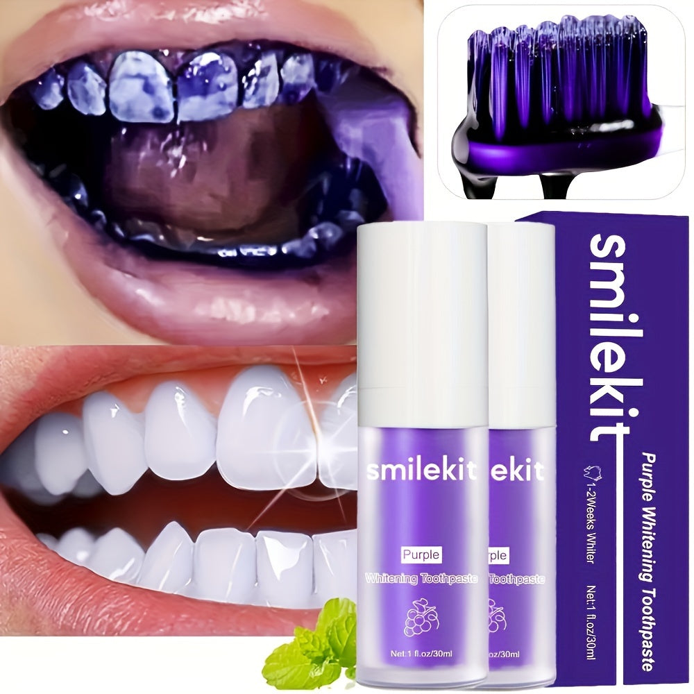 Purple Grape Flavored Toothpaste Deep Clean Brighten Fresh Breath Paste