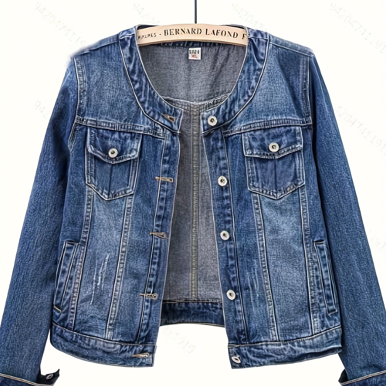 Women's Denim Truck Driver Jacket Long Sleeve Embroidery All-Season Casual Outerwear