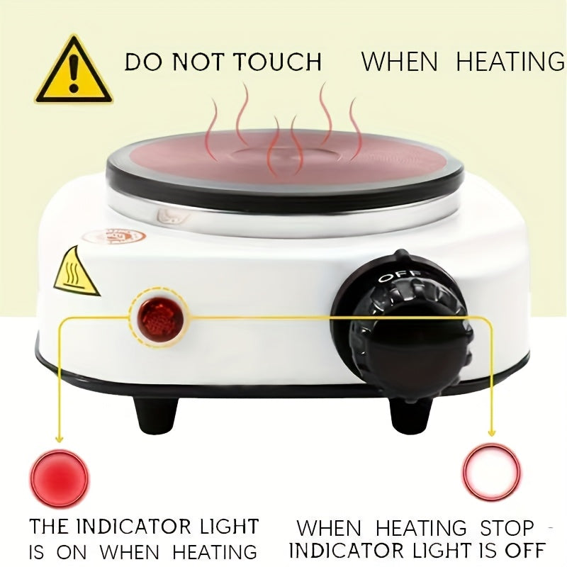 Compact electric stove for home use with precise temperature control fast heat transfer low consumption durable silent portable mini camping cooking