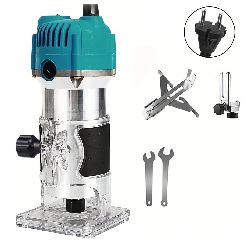 Электрический деревообрабатывающий фрезер с функцией прорезания для самостоятельной гравировки, обрезки кромки, фрезерования ламинированных материалов, резьбы 220В