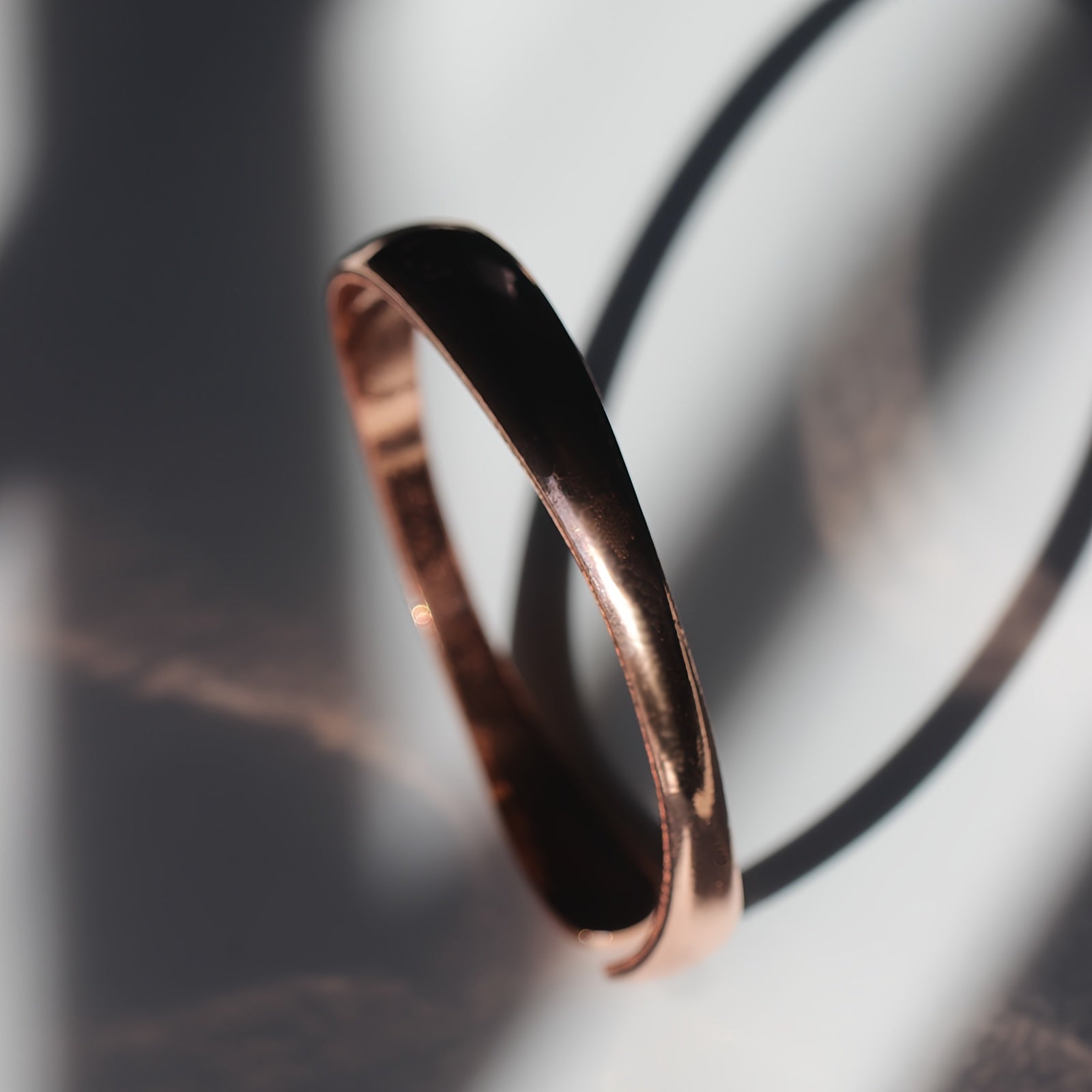 Purple Copper Bangle Bracelet for Men and Women Stylish Jewelry Gift