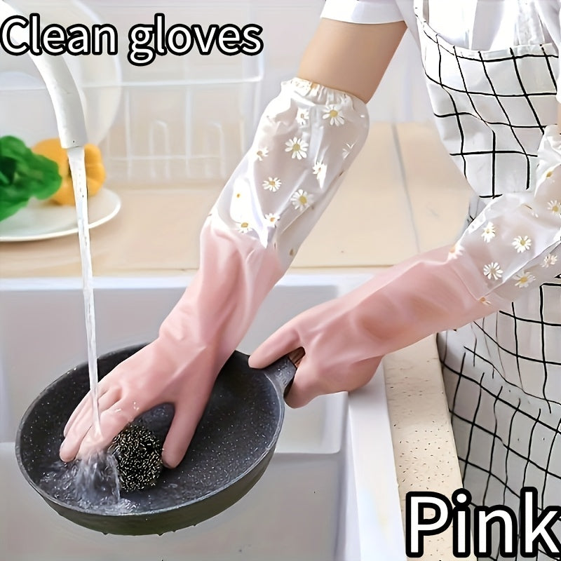Guantes de limpieza y cocina de PVC de manga larga, ambidextros, libres de plomo