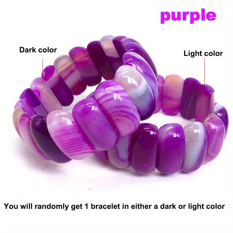 Rang-barang chiziqli Botsvona agate bejirimli taqilishi 10x25mm tabiiy agate zargarlik buyumlari kundalik kiyim uchun