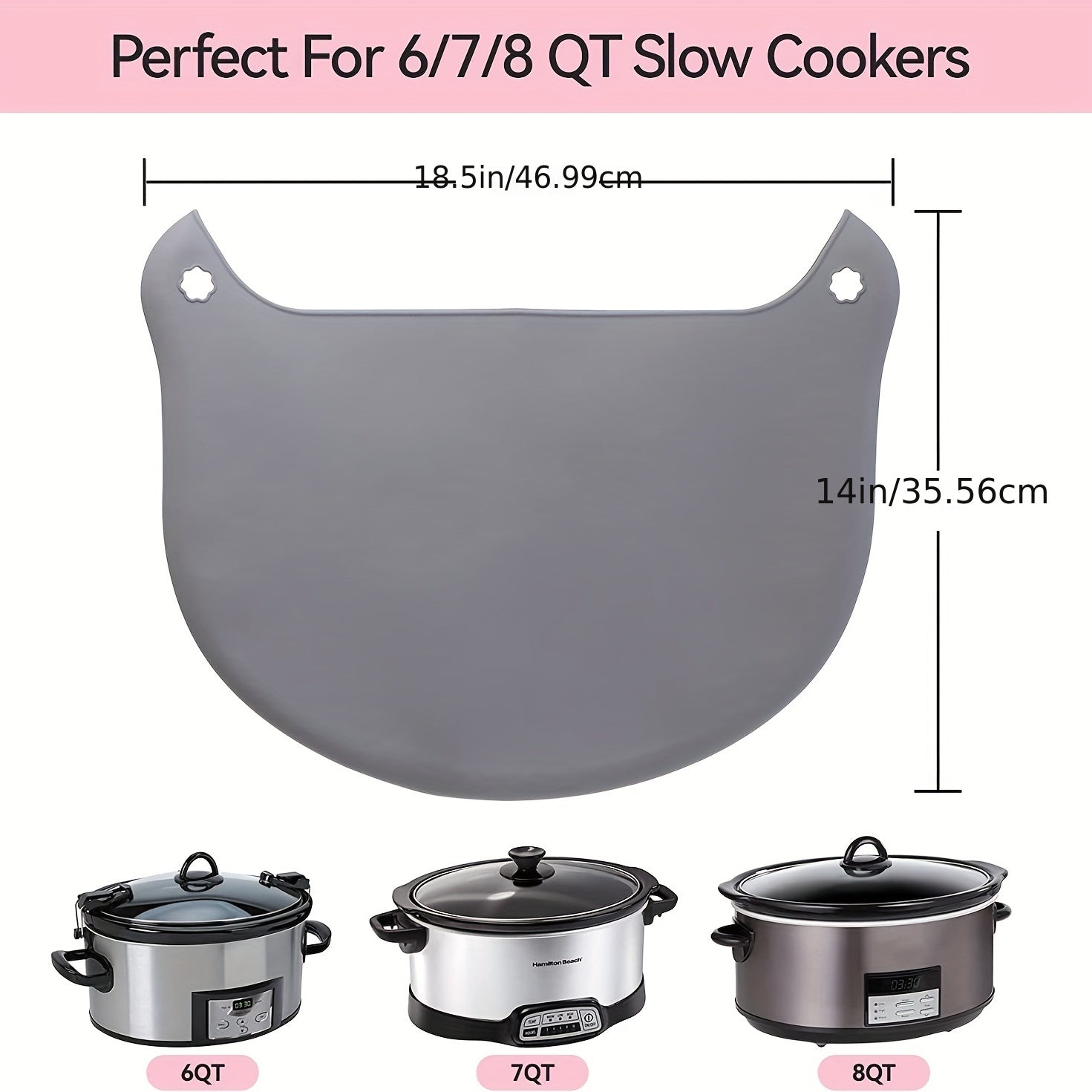 Reusable Silicone Slow Cooker Liners Set of 2 for 6 7 8 Quart Crockpots