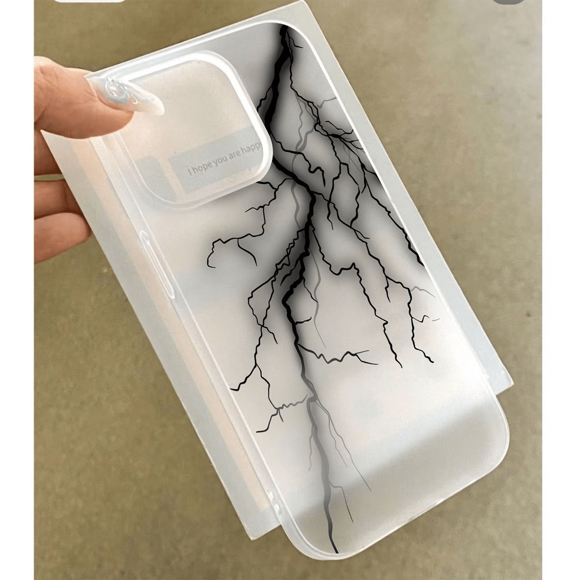 Frosted Semi-Transparent Lightning Phone Case for Apple iPhone 11 12 13 14 15 Pro