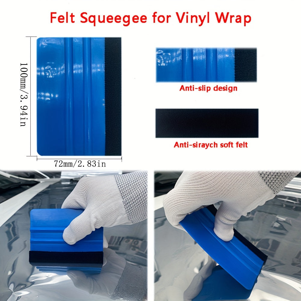 19pcs Car Wrapping Vinyl Tool Kit Window Tint Installation Squeegee Kit
