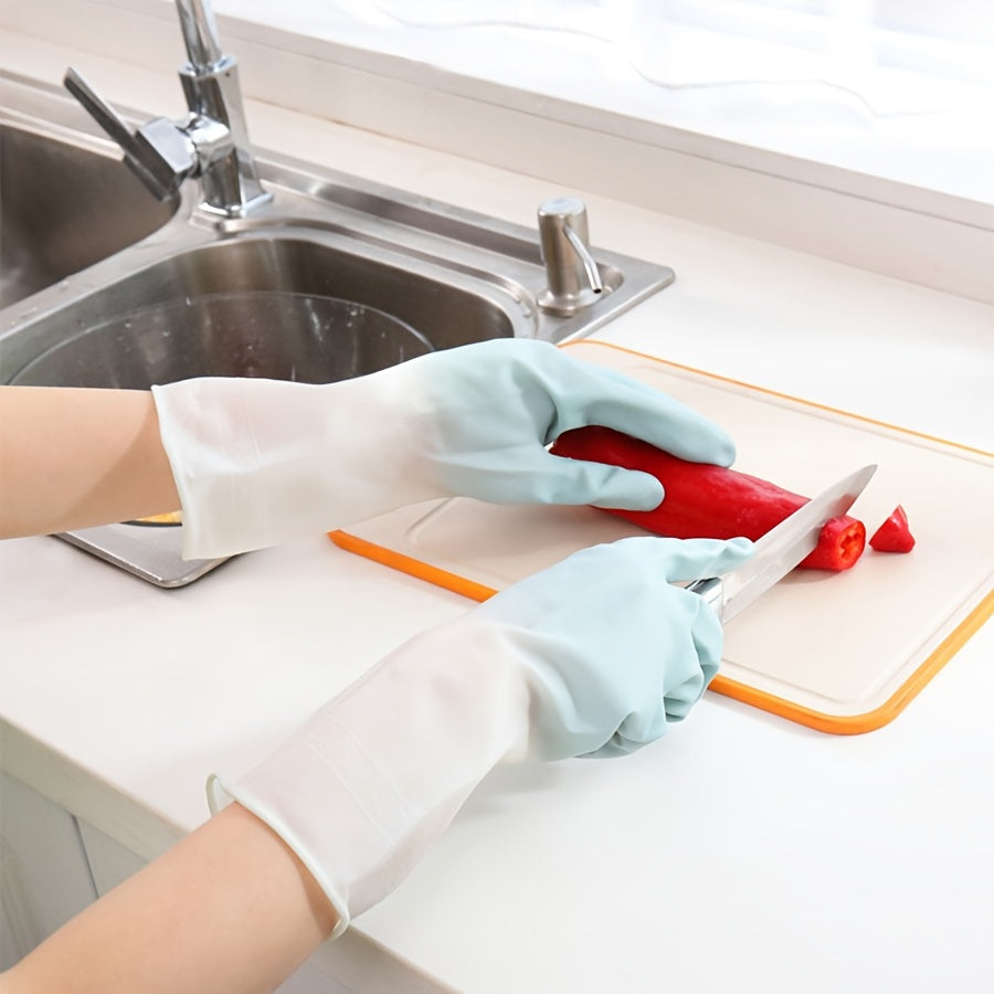 PVC rezin qo‘lqoplar to‘plami, 3 juft, suv o'tkazmaydigan, idish yuvish, kir yuvish, uy xo‘jaligi