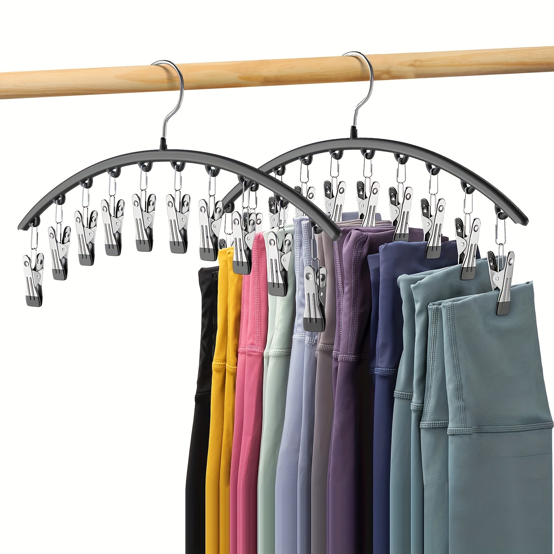 Organizador de colgadores Multi-Clips para leggings, calcetines, corbatas, bufandas y cinturones, estante de almacenamiento para armario, baño y dormitorio