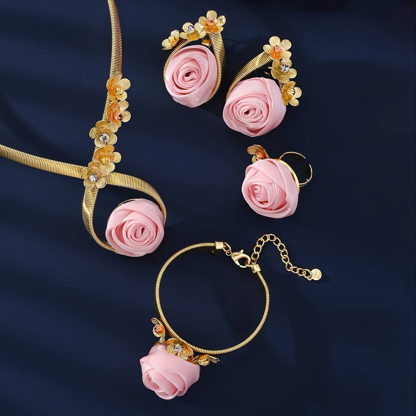 Gold-Plated Jewelry Set for Women Middle Eastern Style Wedding and Special Occasion