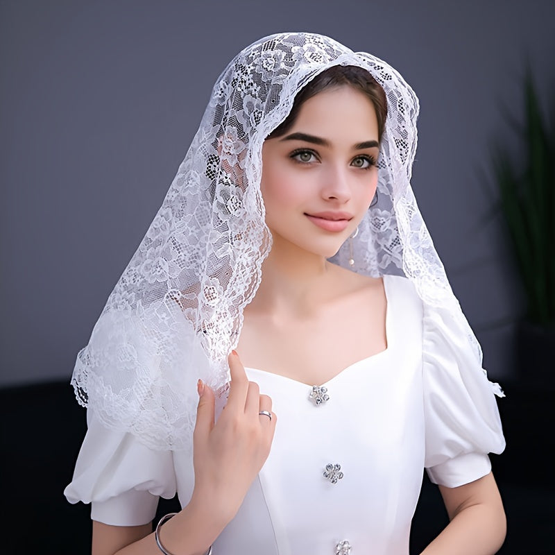 Bridal Wedding Lace Veil Hair Accessory for Brides