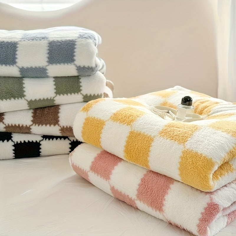 Cozy Plaid Flannel Throw Blanket for Couch Bed Travel Machine Washable