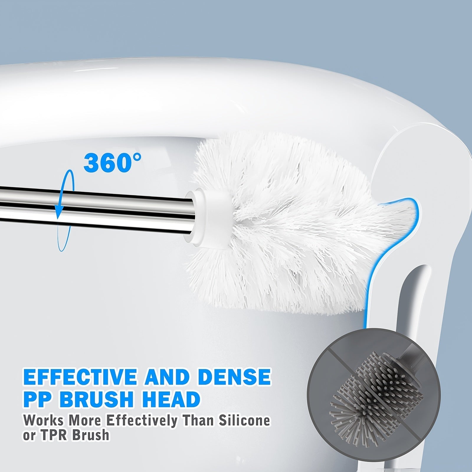 Обновите свою ванную комнату с помощью туалетной щетки и подставки IXO, набора из 2 штук с длинным стержнем из нержавеющей стали 304. Эта стильная и прочная туалетная щетка разработана с учетом комфорта и элегантности.