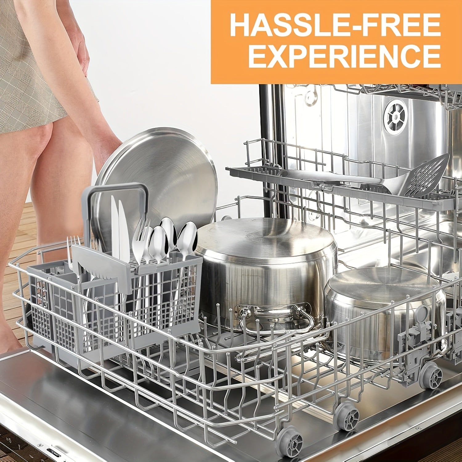 Qozon tozalash mashinasining pichoq, qoshiq va boshqa asboblar uchun savat 24.13cm x 13.72cm x 12.19cm, Ko'p Brendlar bilan mos keladi