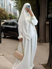 Plus o'lcham Maxi Abaya kiyi odatiy uzunlikdagi uzun qo'lqopli to'liq qora