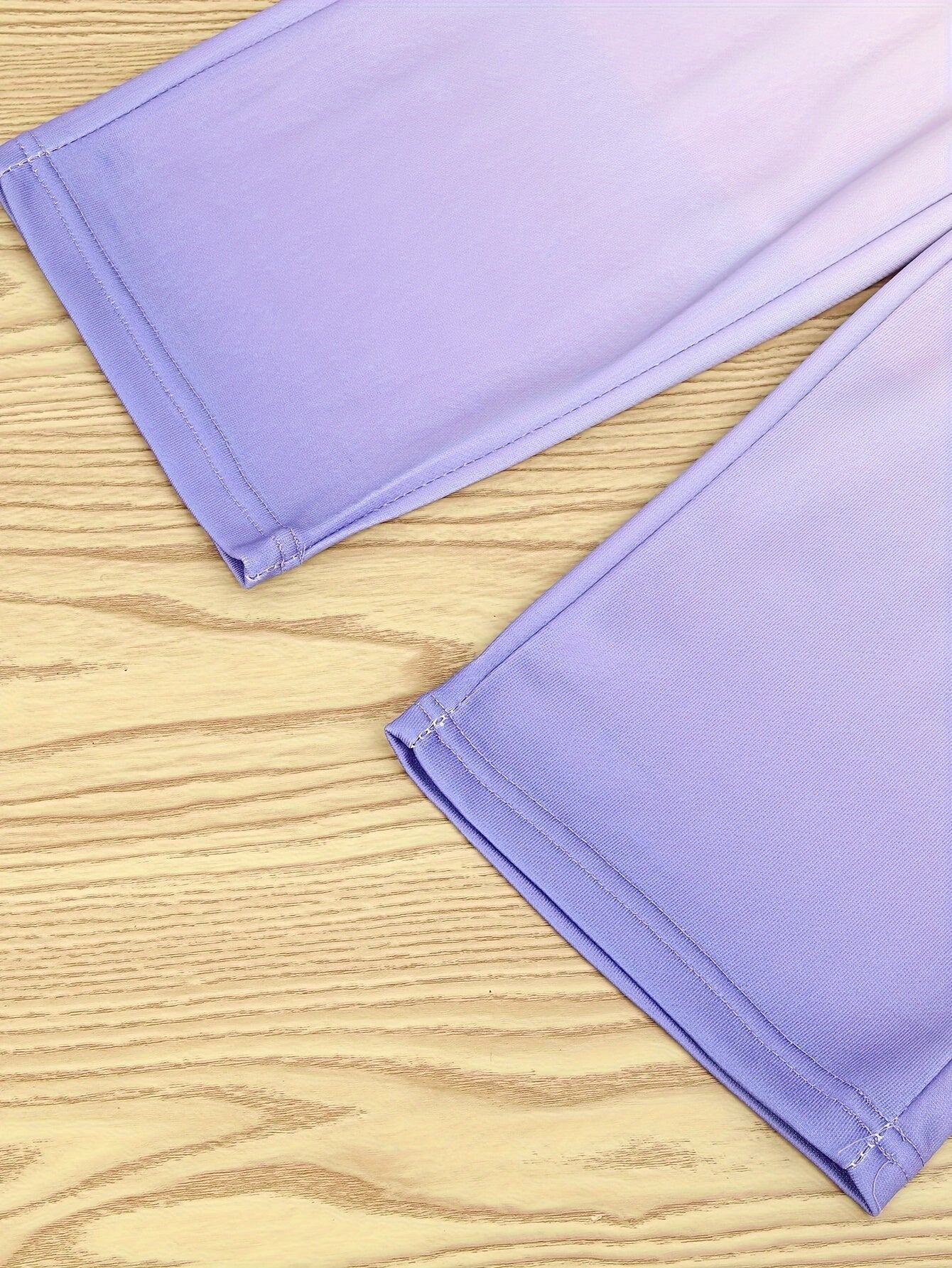 Девочковый весенне-осенний костюм с градиентной надписью и худи, широкие брюки, размер M/L