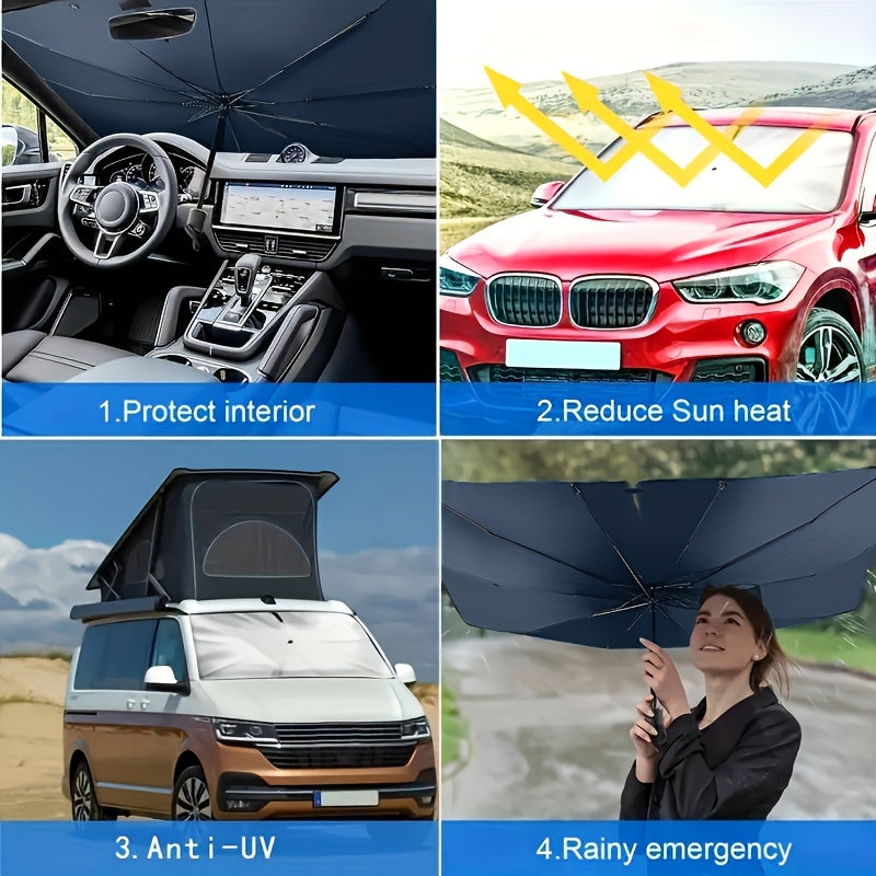 Car Sunshade Umbrella Foldable Windshield Sunblock Vehicle-Mounted Shade