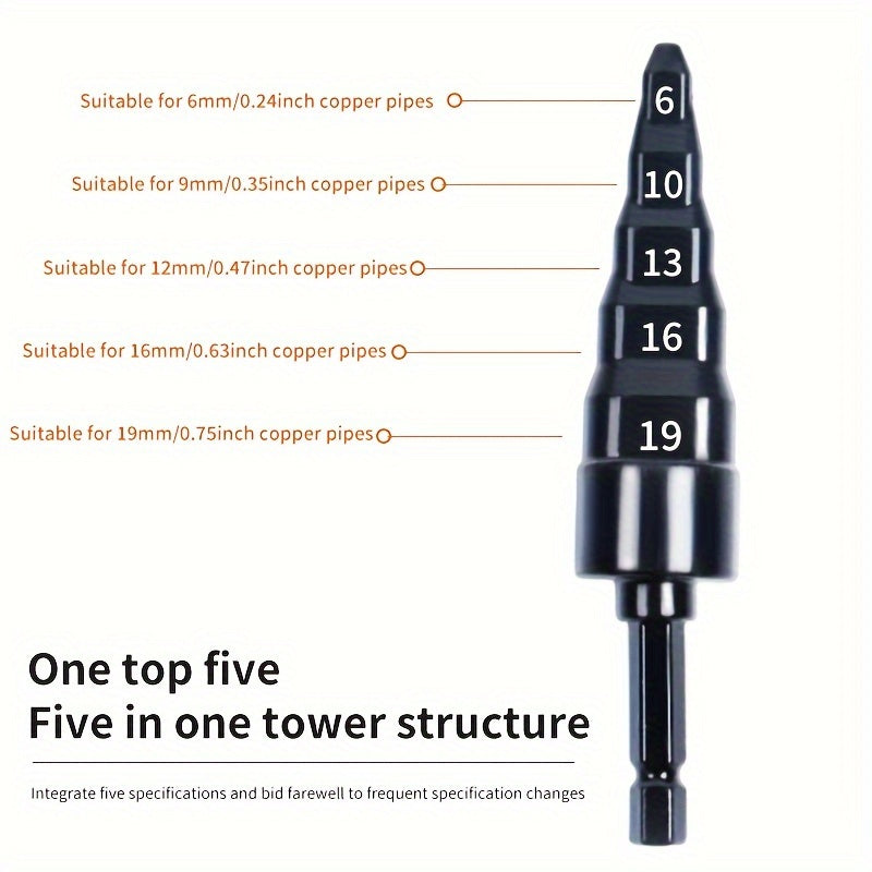 Steel Pipe Expander Stand for Air Conditioner Rotary Tools 5-in-1 Durable Forged