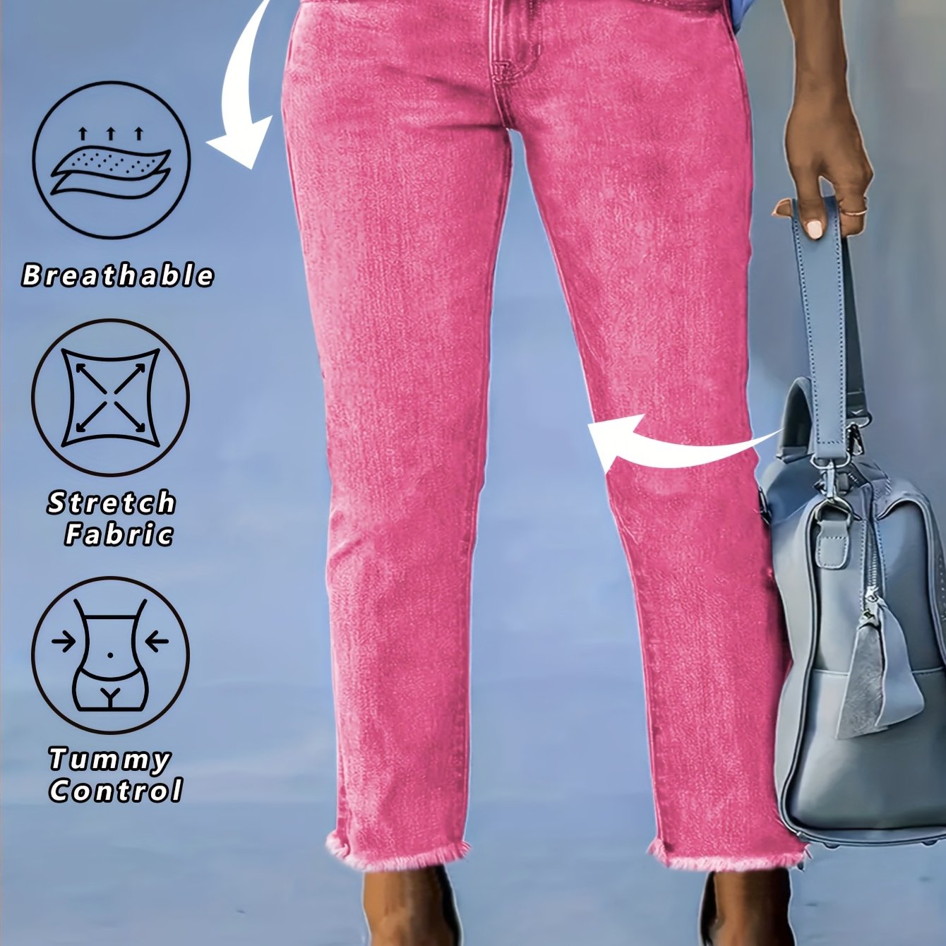 Plus Size Y2K High Waisted Straight Leg Jeans Vintage Wash Stretch Denim Rose Pink