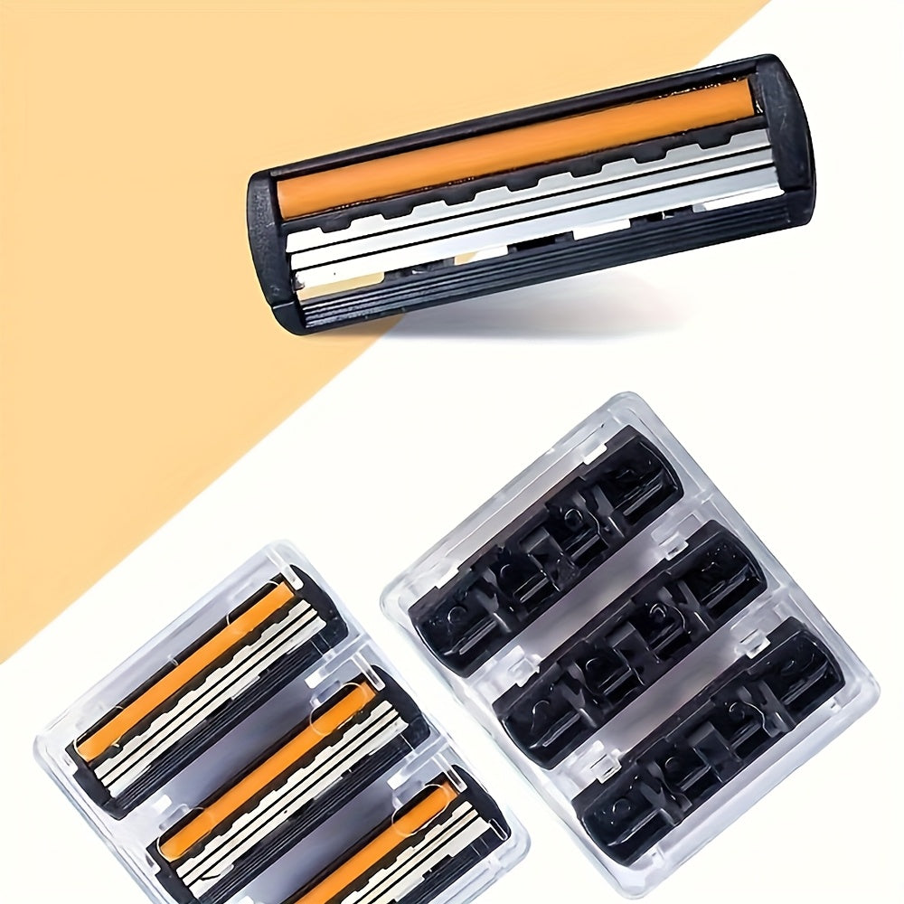 Vibrant Orange Manual Safety Razor for Men and Women with Stainless Steel Blades