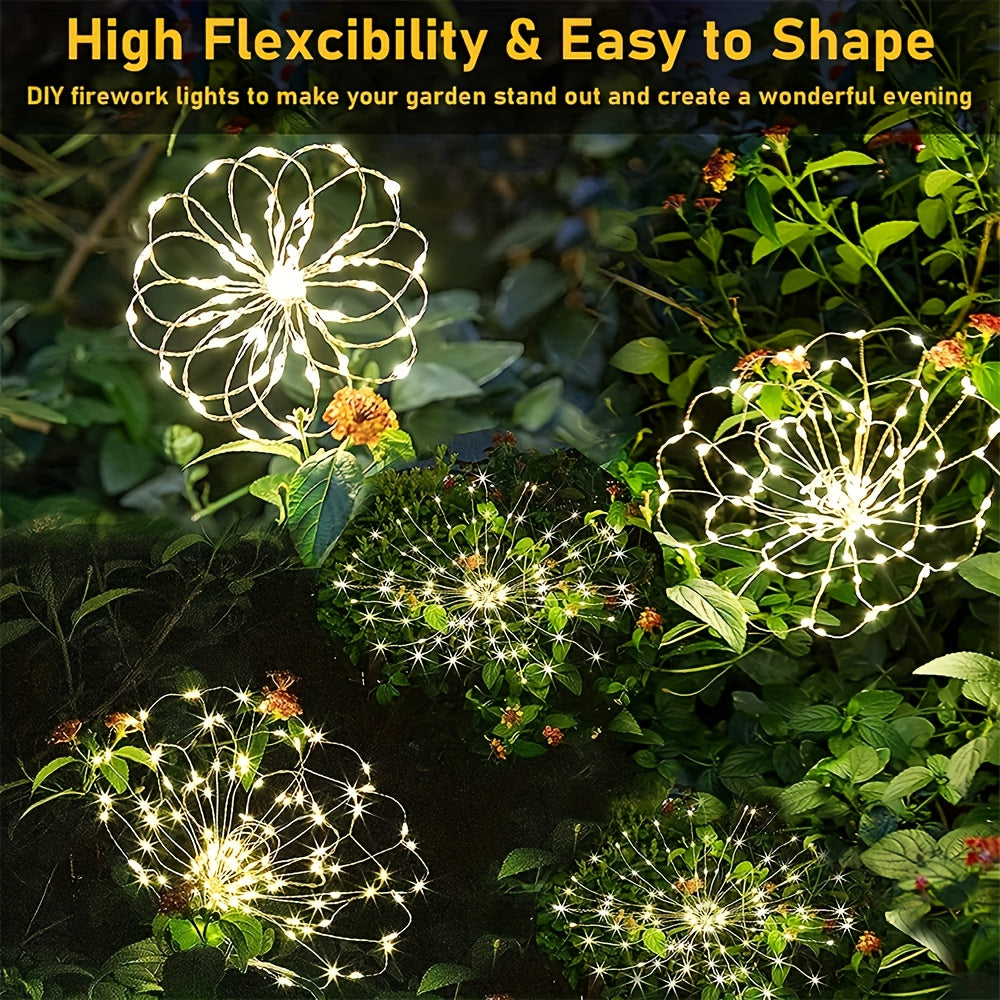 Outdoor Solar Garden Light with 8 Modes Waterproof IP65 LED Decorative Lighting