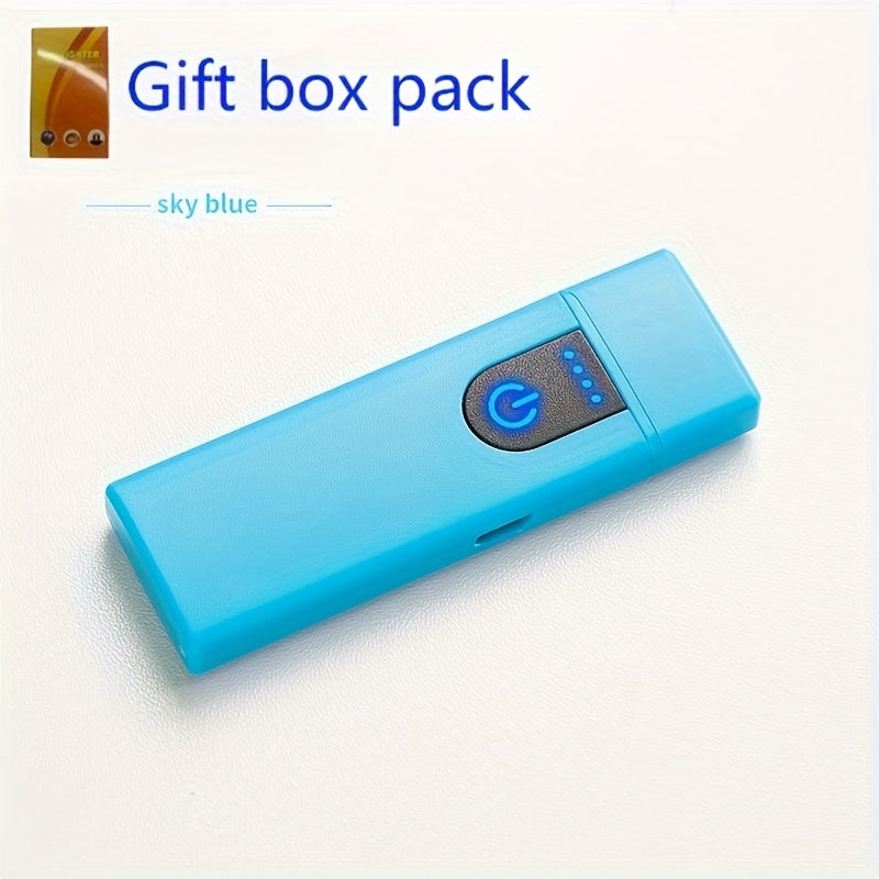 Unisex USB Rechargeable Windproof Dual Arc Lighter for Camping and BBQ