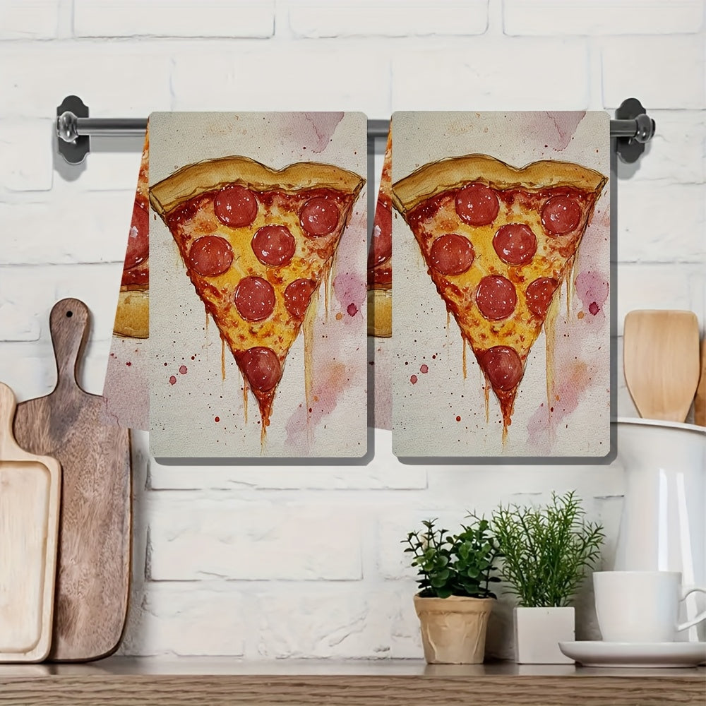 Juego de toallas de cocina ultra suaves con diseño divertido de pizza es mi amorcito 40x60 cm