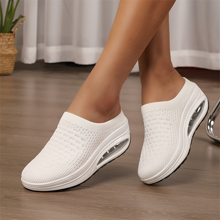 Women's Summer Casual Slip-On Mesh Open-Toe Slippers with Cushioned Sole